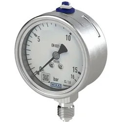 Riegler, Infrarotthermometer, Manometer, CrNi-Stahl, G 1/4 radial unten, 0 - 16,0 bar,  Ø63