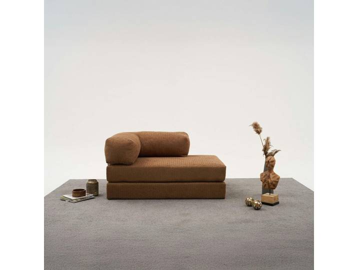 Banquette méridienne convertible en tissu ALTEA - Terracotta