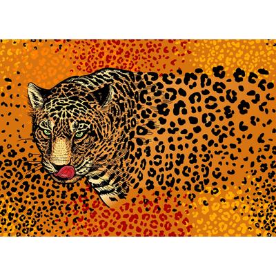 Fototapete PAPERMOON "ABSTRAKT DESIGN- LEOPARD", bunt, B:4m L:2,6m, Vlies, Tapeten