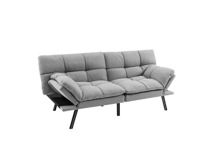 COSTWAY Schlafsofa, Klappbar, mit Bettfunktion & Matratze, umwandelbar, 182cm