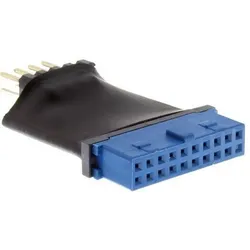INLINE USB 3,0 zu 2,0 Adapter intern, USB 3,0 19pin auf USB 2,0 Pfostenstecker intern