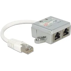 DELOCK Adapter RJ45->2x RJ45 St/Bu 0.15m 1xEthernet 1xISDN