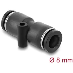 DeLOCK Pneumatik Steckverbinder 8 mm mit Befestigungsloch gerade