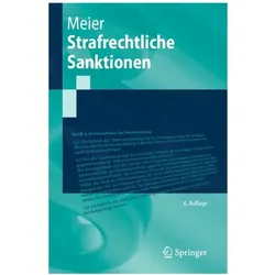 Strafrechtliche Sanktionen, Fachbücher von Bernd-Dieter Meier