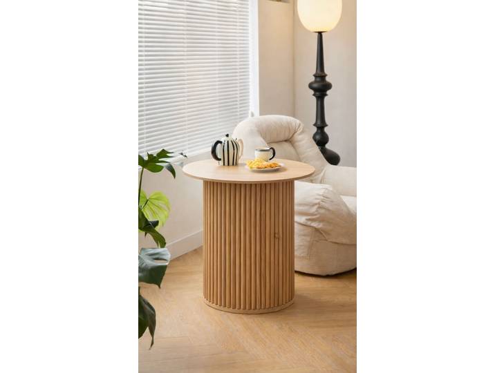 Table d'appoint en bois massif naturel