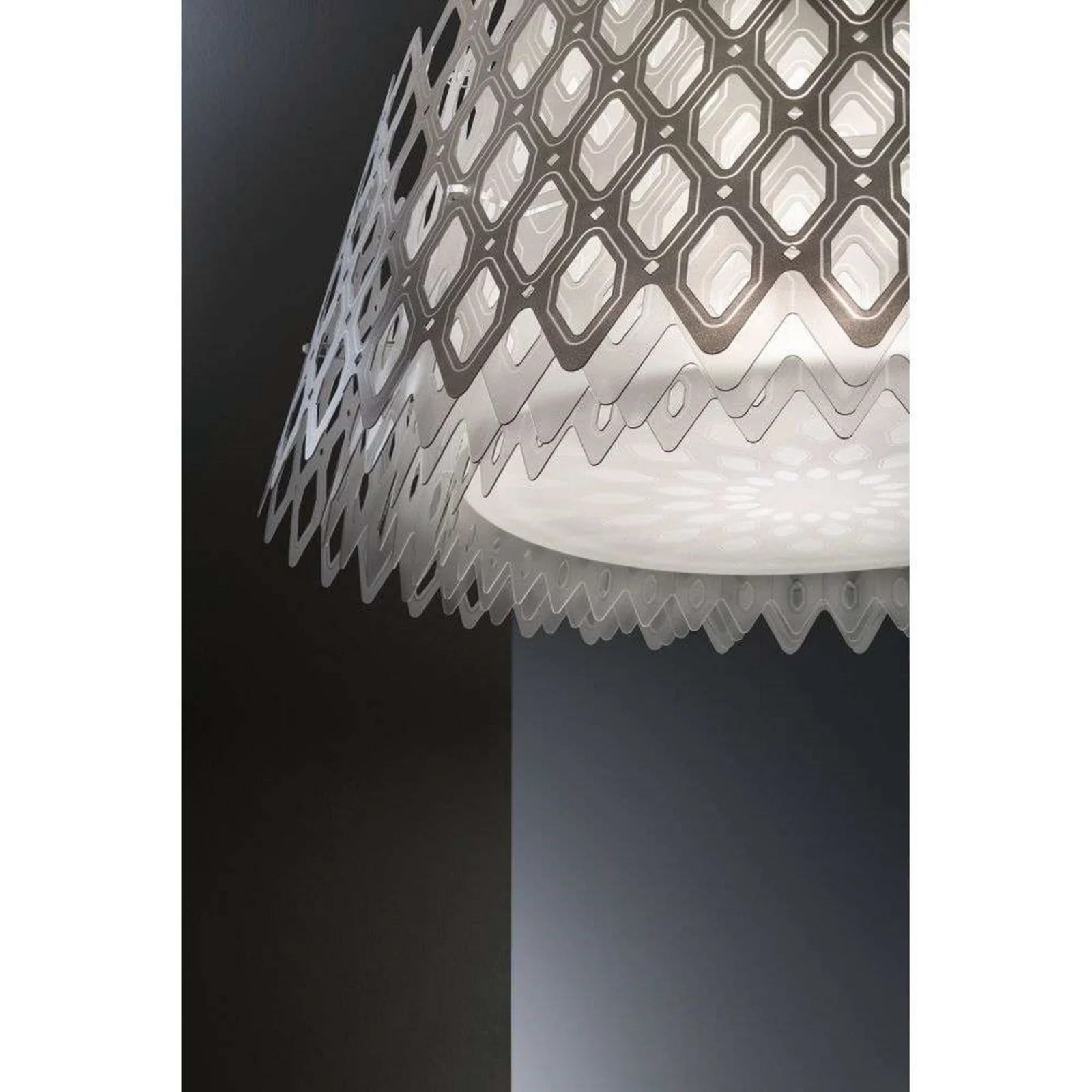 Slamp Charlotte Half Hanglamp - Wit - Kunststof