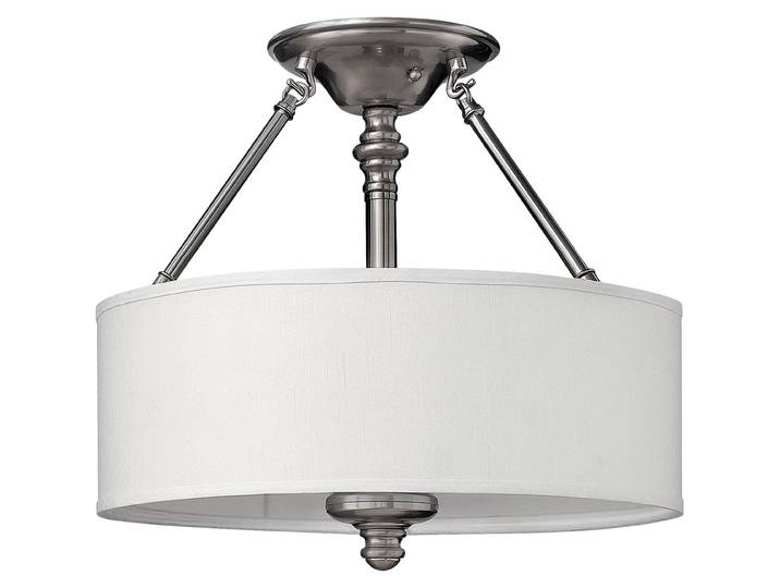 Elstead Sussex Deckenleuchte E27 3-fach Nickel gebürstet