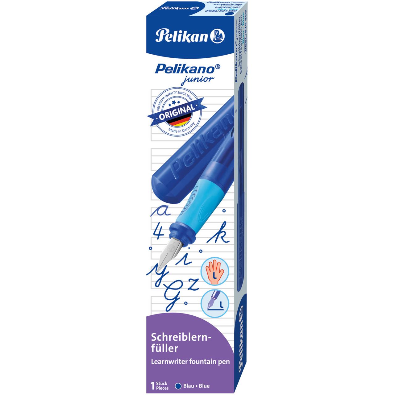 Pelikan o Junior Patronenfüller blau/hellblau L (für Linkshänder)