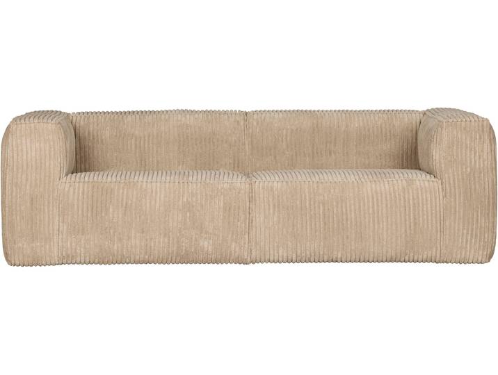 3,5-Sitzer WOOOD Bean H 73 x B 242 x T 96 cm , beige (travertin), B:242cm H:73cm T:96cm, Sofas, Tragkraft 350 kg, Maximale Verschleißfestigkeit, Pfleiglicht