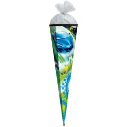 Roth Schultüte Racing mit Tüllverschluss, 85 cm, eckig