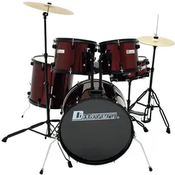 DIMAVERY DS-200 Schlagzeug-Set, weinrot