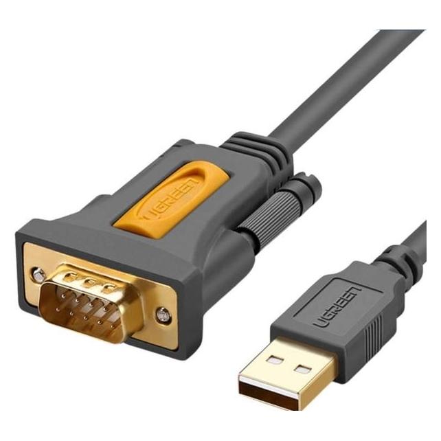 Ugreen Cable USB-C to DB9 RS-232 1m (black) (1 m) (20210B)