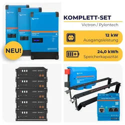 HUSATECH PowerSet: 3-phasig mit 2x MultiPlus-II 48/4k5/55-32 + 1x MultiPlus-II 48/4k5/55-32 GX + 5x US5000 | 12 kW 24,0 kWh