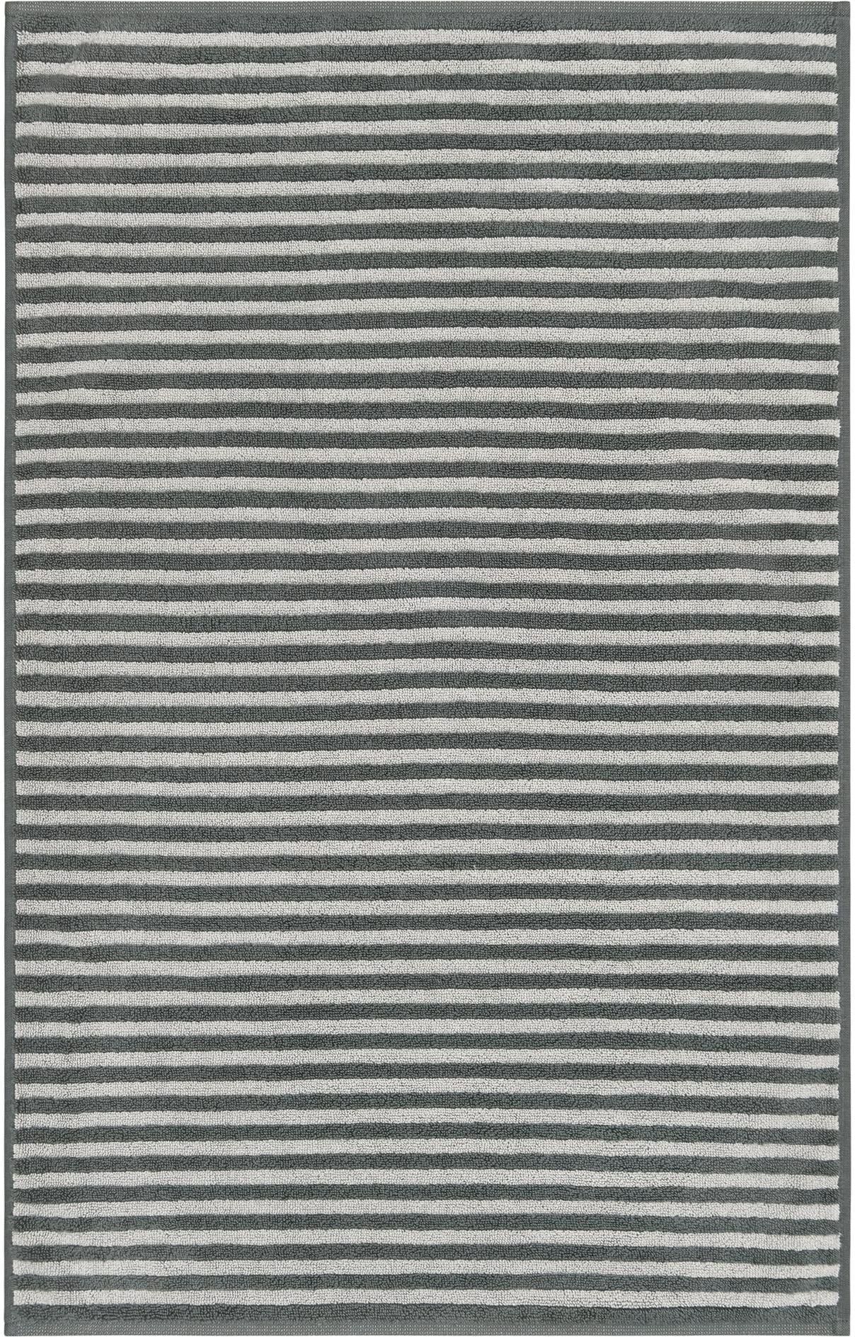 Badematte CAWÖ "Two-Tone", grau (steingrau), (50cm x 80cm ), 1 Stk., Polyester, Badematten, Badematte, Hochwertige Badematte steingrau (50cm x 80cm ), 1 Stk.