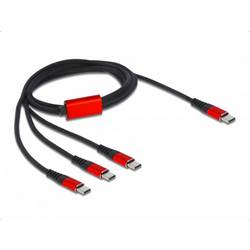 Delock USB-Ladekabel USB 2.0 USB-C® Stecker, USB-C® Stecker, USB-C® Stecker, USB-C® Stecker 1.00 m Schwarz, Rot 86713