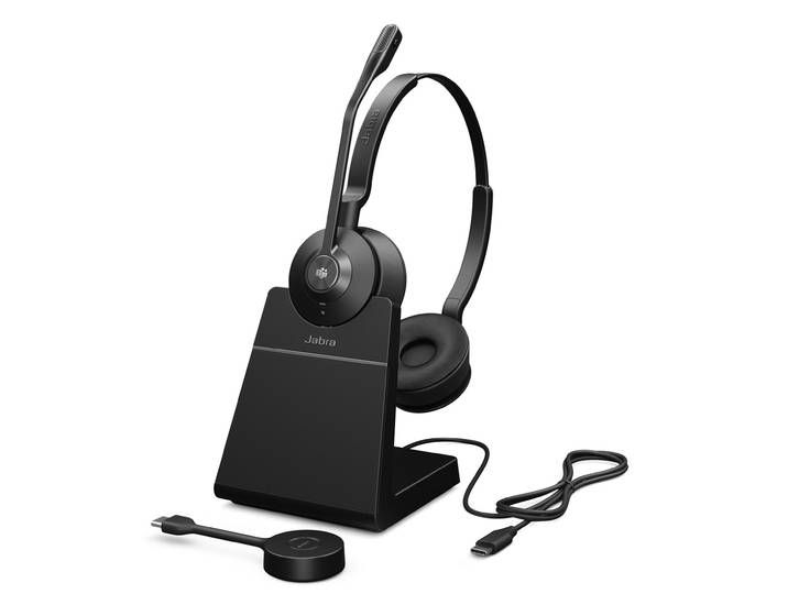 Jabra Engage 55 SE MS Duo Casque sans fil DECT + Dongle USB-C + Station de charge