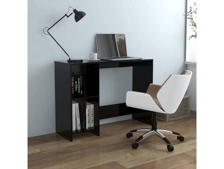 Table pour Ordinateur Meubles de Bureau Bureau PC Table Bureau d'ordinateur Portable Noir 102 5x35x75 cm Aggloméré[939]