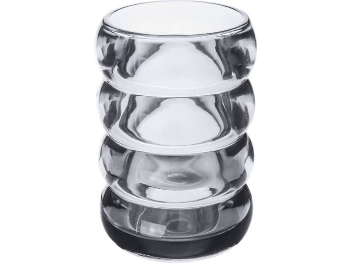 Zahnputzbecher KLEINE WOLKE Verro , transparent (silbergrau), B:7,6cm H:10,8cm L:7,6cm Ø:7,6cm, Glas, Zahnputzbecher, Zahnputzbecher