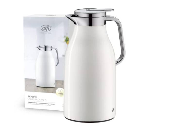 alfi SKYLINE 1\,5 l\, coconut white\, pichet isotherme en inox avec poignée en plastique et insert en verre