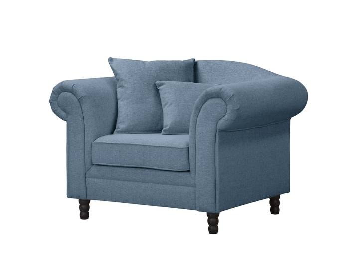 Sessel Blau Flachgewebe Nea 120 x 84 x 79cm