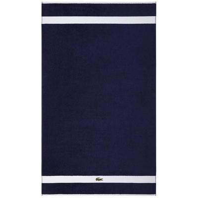 Badetuch LACOSTE "LCASUAL", marine, B:90cm L:150cm, Frottier, Obermaterial: 100% Baumwolle, Handtücher, Badetuch, mit Label-Applikationen