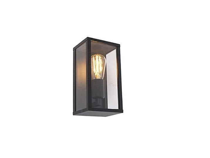 Qazqa charlois - Applique murale - 1 lumière - L 14 cm - Noir - Rustique - éclairage extérieur