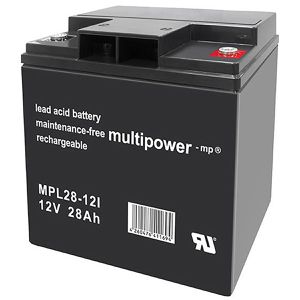 Multipower AGM-Batterie MPL28-12I, 12 V, 28 Ah, M5 Anschluss