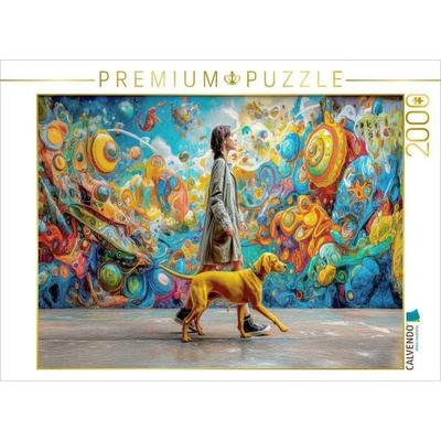CALVENDO Puzzle Bunte Stadt | 2000 Teile Lege-Größe 90x67cm Foto-Puzzle für glückliche Stunden