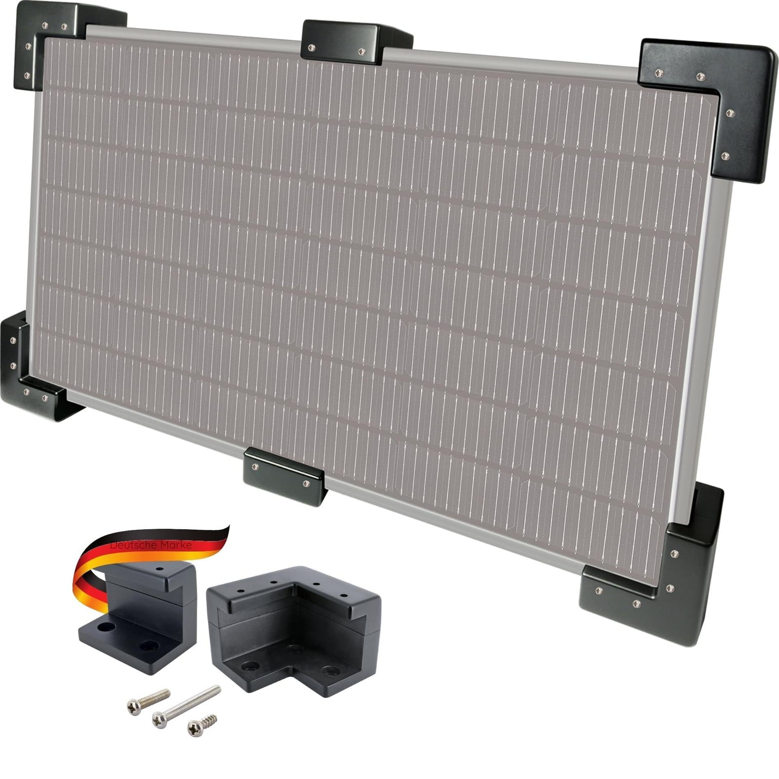 Dripio Zonnepaneelmontageset voor wandmontage, 6-delig, geschikt voor frames van 27–36 mm