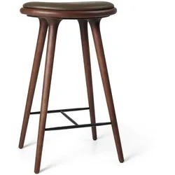 Mater High Barhocker, höhe 74 cm, buche braun / sorensen leder braun