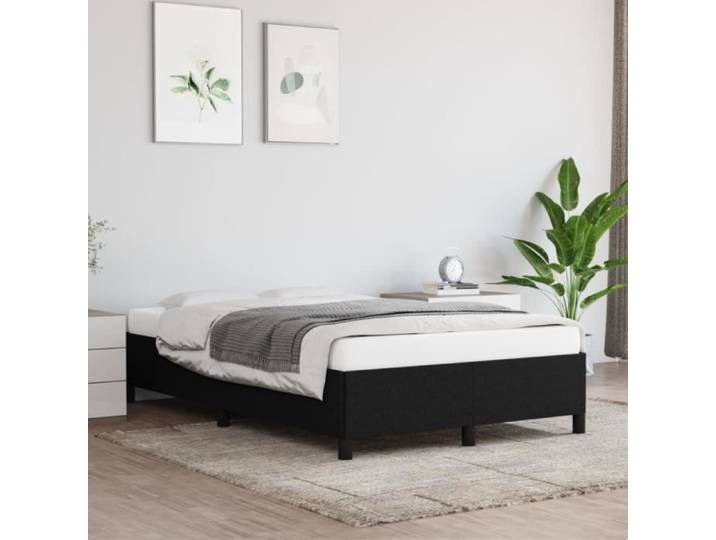 Cadre de lit - GOTOTOP - Noir - 120x200 cm - Tissu 100% polyester - Design contemporain
