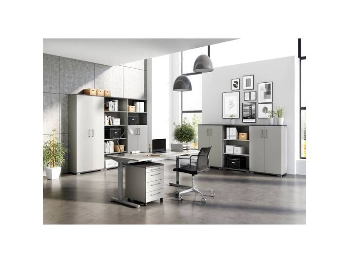 Schreibtisch 180cm Grau/Lichtgrau