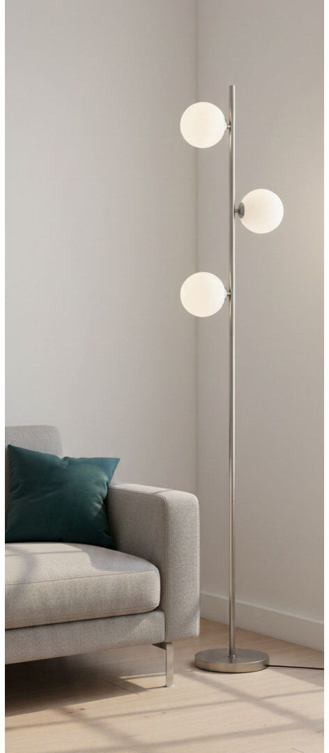 Firstlight 157 H cm Brushed Column Floor Lamp Brushed 157cm H X 24cm W X 24cm D