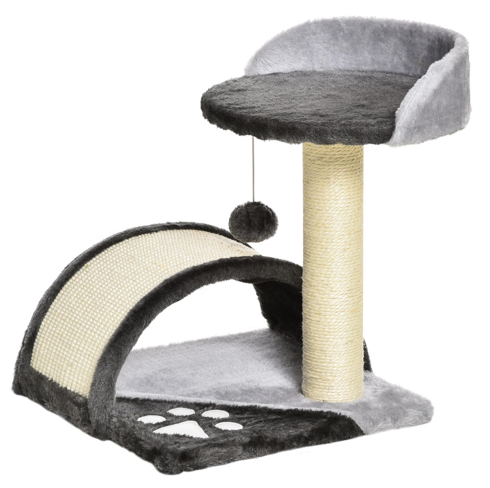 PawHut Krabboom voor katten met speeltjes en sisaltouw, model D30-033-1