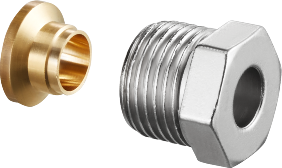 Oventrop Ofix CEP raccord à compression 1027151 laiton nickelé, G 3 / 8x10mm, pour IT
