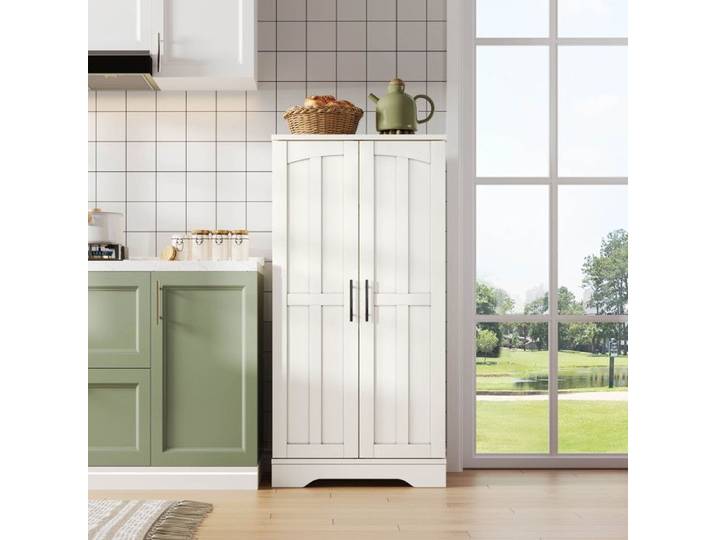 Armoire 120x60x40 cm armoire de rangement à double porte étagères réglables séparation intérieure de porte blanc