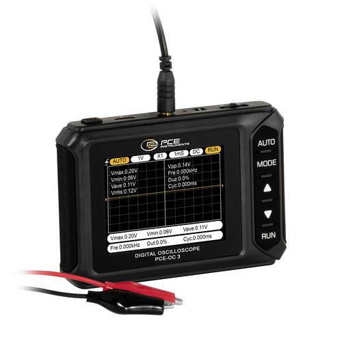 PCE Instruments Oszilloskop PCE-OC 3 |Gleichspannung DC -40...+400V | Wechselspannung AC -40...+400V |Frequenz 0...200kHz