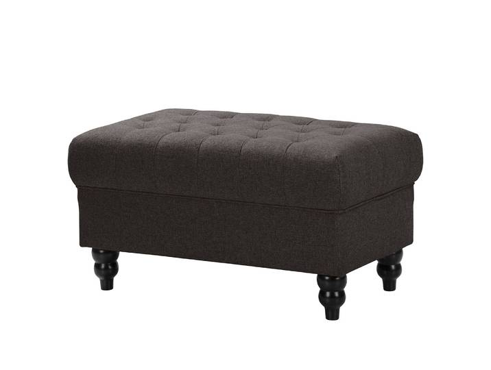 Repose-pieds Lovis 90 x 49 x 51cm Gris Tissu Jazy: Anthracite