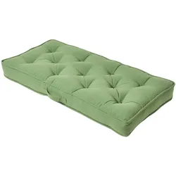 SITZAUFLAGE für Zweisitzer-Sofa 100 x 48 cm – dickes Sitzkissen grün