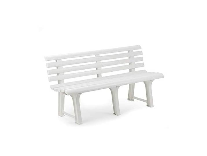 ipae progarden EDP Banc avec Dossier ORCHIDEA Blanc Polypropylène (145 x 49 x 74 cm)