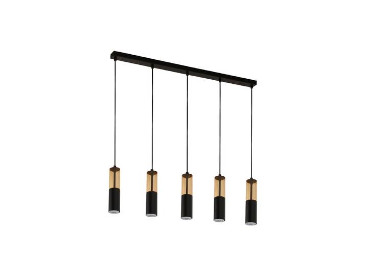 Lineare Design Pendellampe Merrygold Schwarz, Amber Searchlight