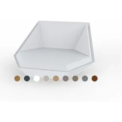 Vondom »FAZ« Outdoor Daybed Basic matt / Steel mit Bezug Silvertex Steel 4001
