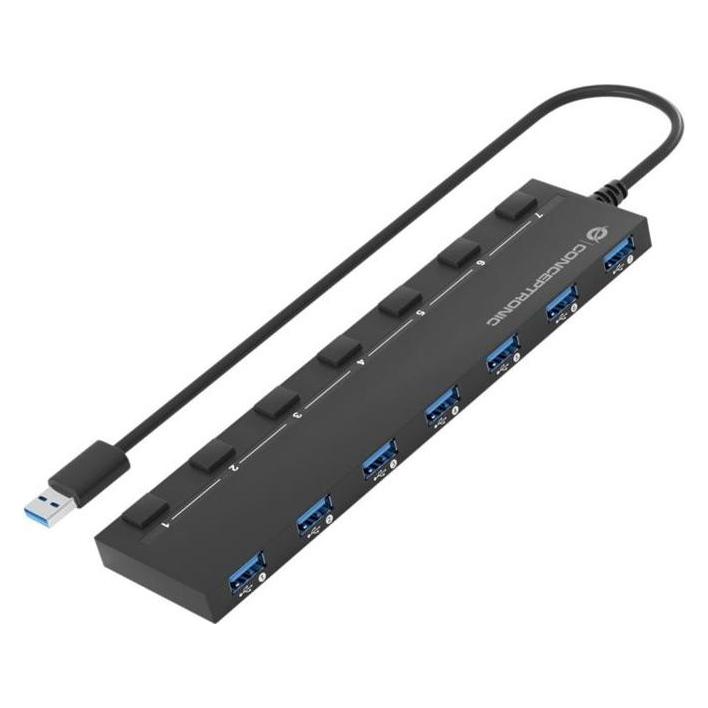 Conceptronic HUBBIES19BP (USB-C, 7 Ports) (HUBBIES19BP)