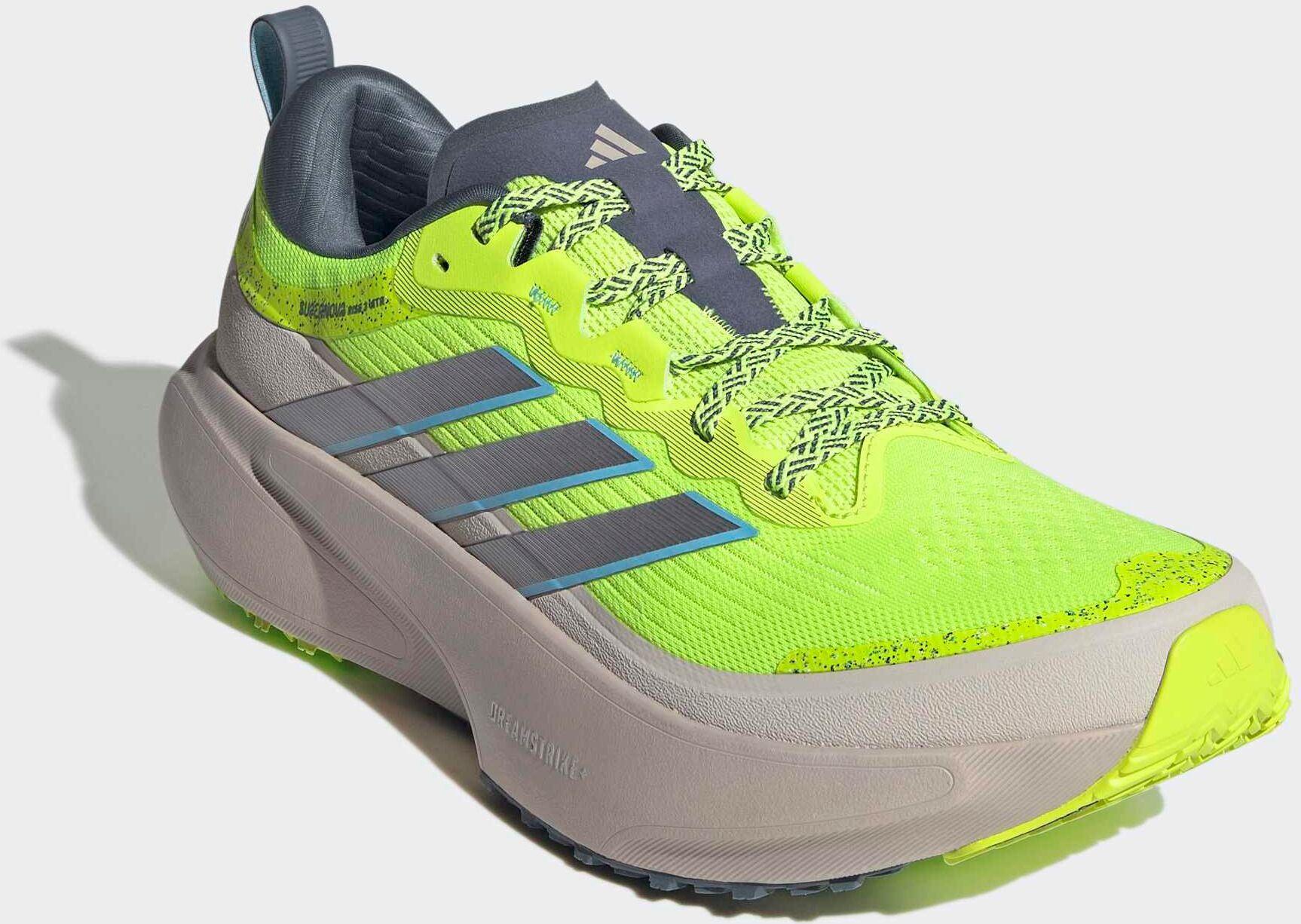 Trailrunningschuh ADIDAS PERFORMANCE "SUPERNOVA RISE 3 ATR", Herren, Gr. 47, gelb (signal grün, matte silber, blau oxide), Textil, Schuhe Trailrunningschuh, für mehr Stabilität signal grün, matte silber, blau oxide 47