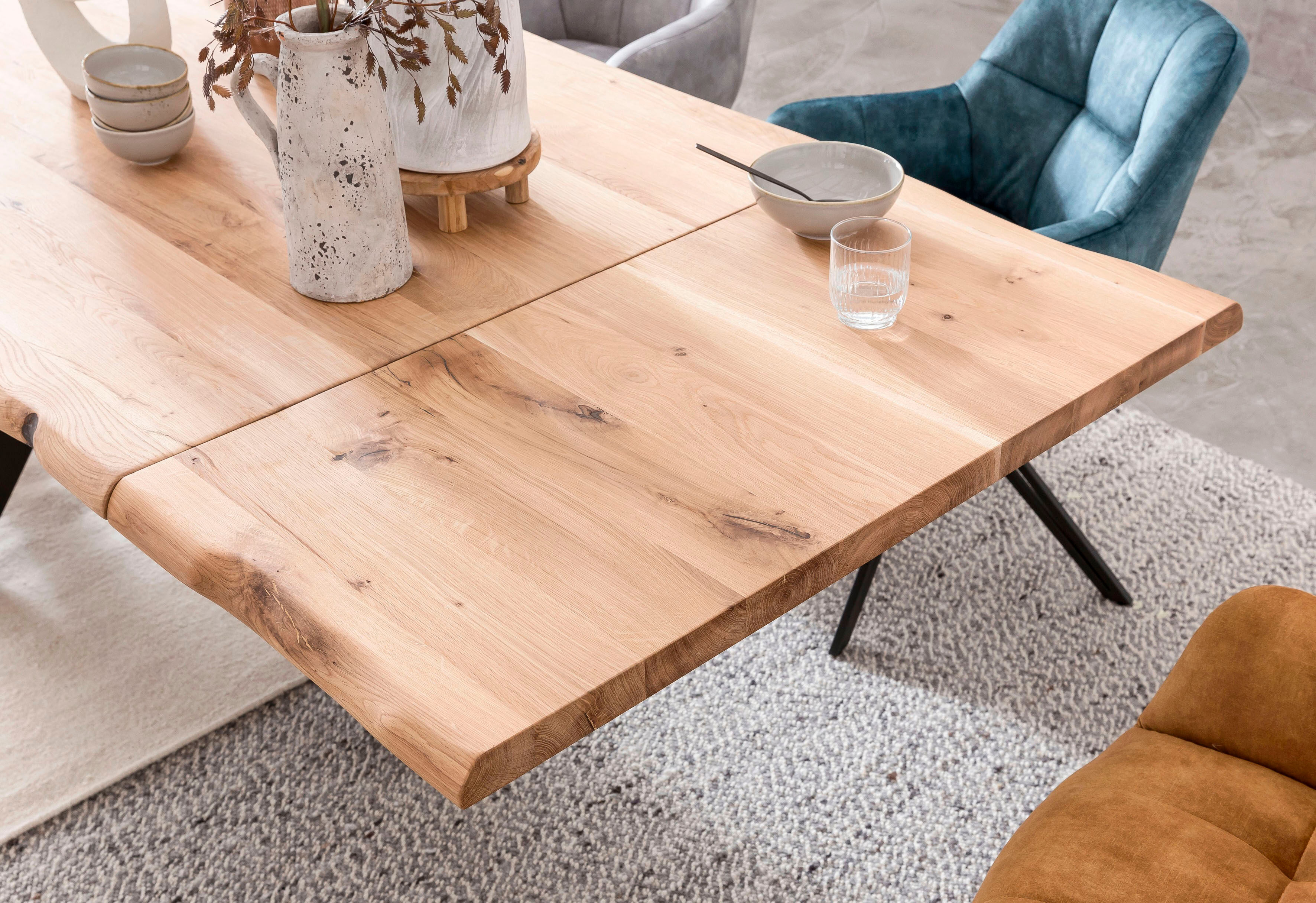 Ansteckplatte HOME AFFAIRE "Hudson", beige (natur), B:100cm H:4cm T:40cm, Ansatztischplatten, Ansteckplatte natur B/H/T: 100cm x 4cm x 40cm