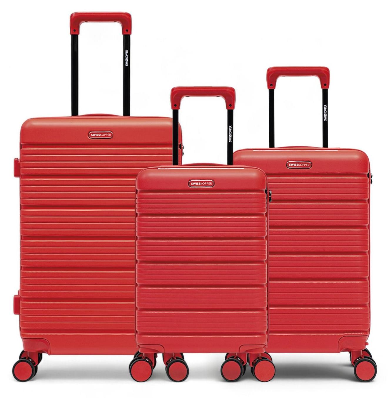 3er-Set Hartschalenkoffer in mittlerer Größe, Kabinengröße und XS-Kabinengröße LUGANO