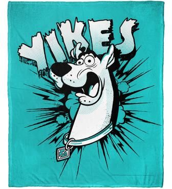 Northwest Warner Brothers Scooby-Doo Yikes Comic Silk Touch Throw Blanket