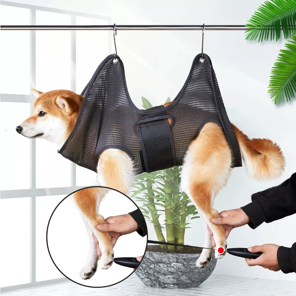 INF Hamac de Toilettage pour Animaux : Maintien Sûr et Confortable pour Tailler les Ongles et Toilettage Facile M