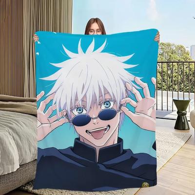 Uplift Picks Gojo Satoru Anime Flannel Throw Blanket Soft Plush Bed Cover 06 40x60in (100cmx150cm)