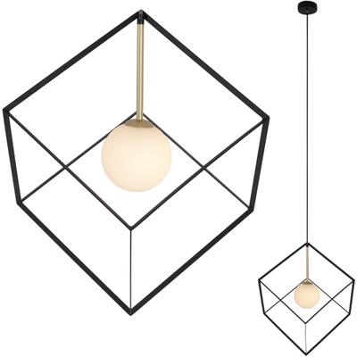 NÄVE Pendelleuchte "Carde", schwarz (schwarz, weiß), 1, H: 30cm, 1 Stk., Leuchten, Pendelleuchte >>Cadre<<, excl. 1x G9 LED,schwarz, weiß, gold, Pendelleuchte